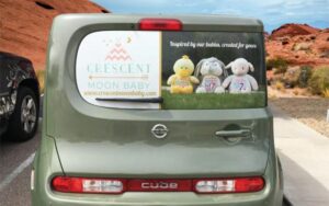 image of rear window graphic advertising
