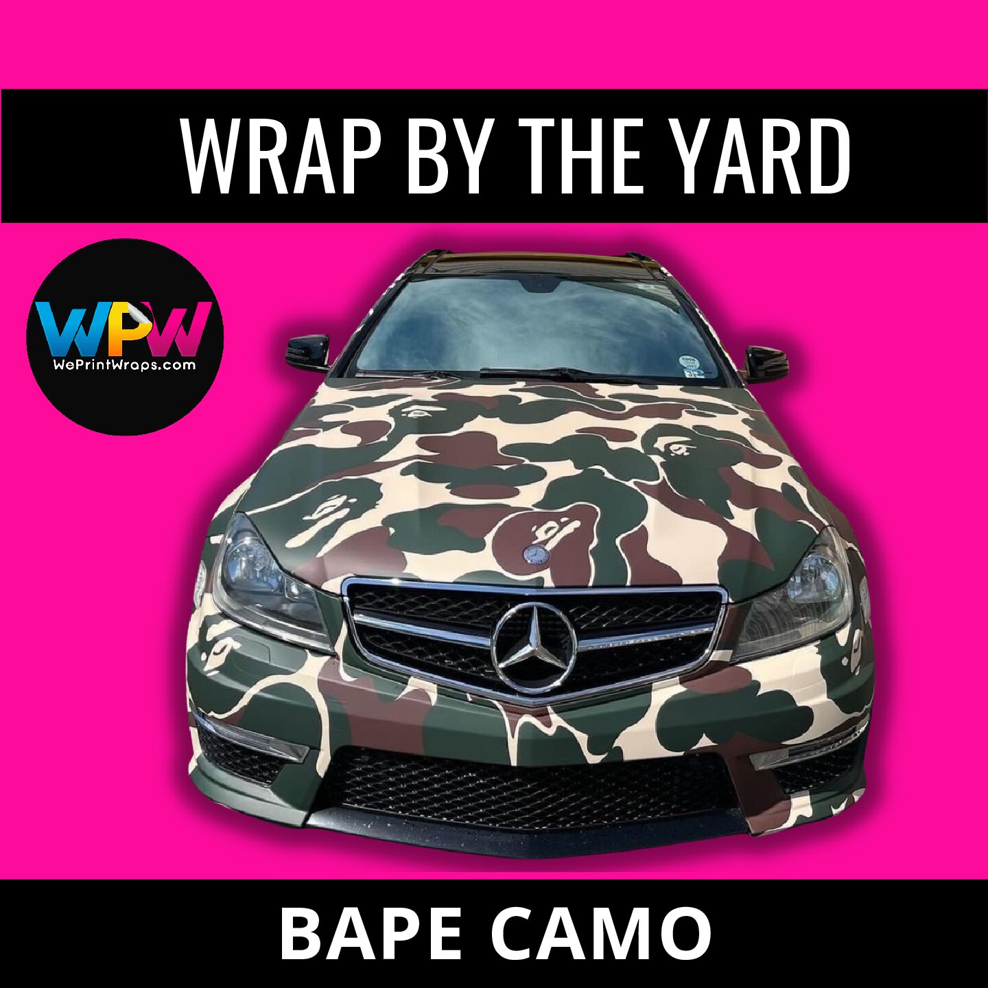 Wrap By the Yard Bape Camo